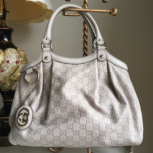 Gucci Sukey Medium Tote in Mystic White